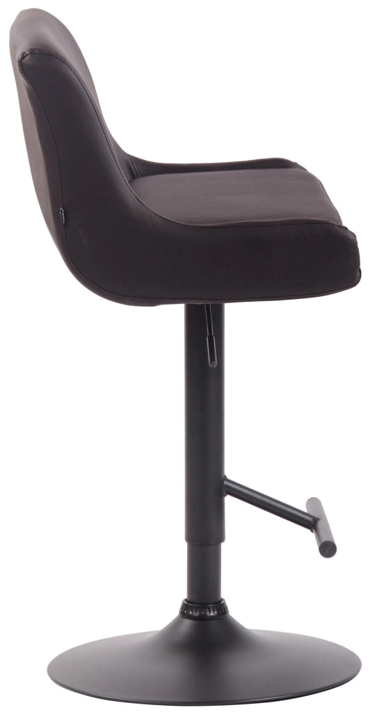 Sgabello Bancone Club in Similpelle marrone,nero