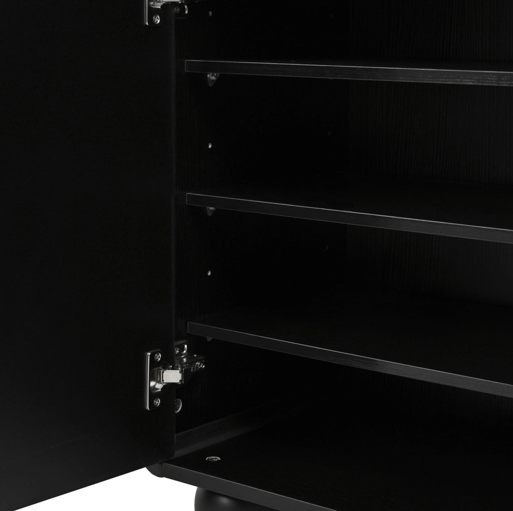 Credenza nera 140 cm con 2 cassetti e 4 ante