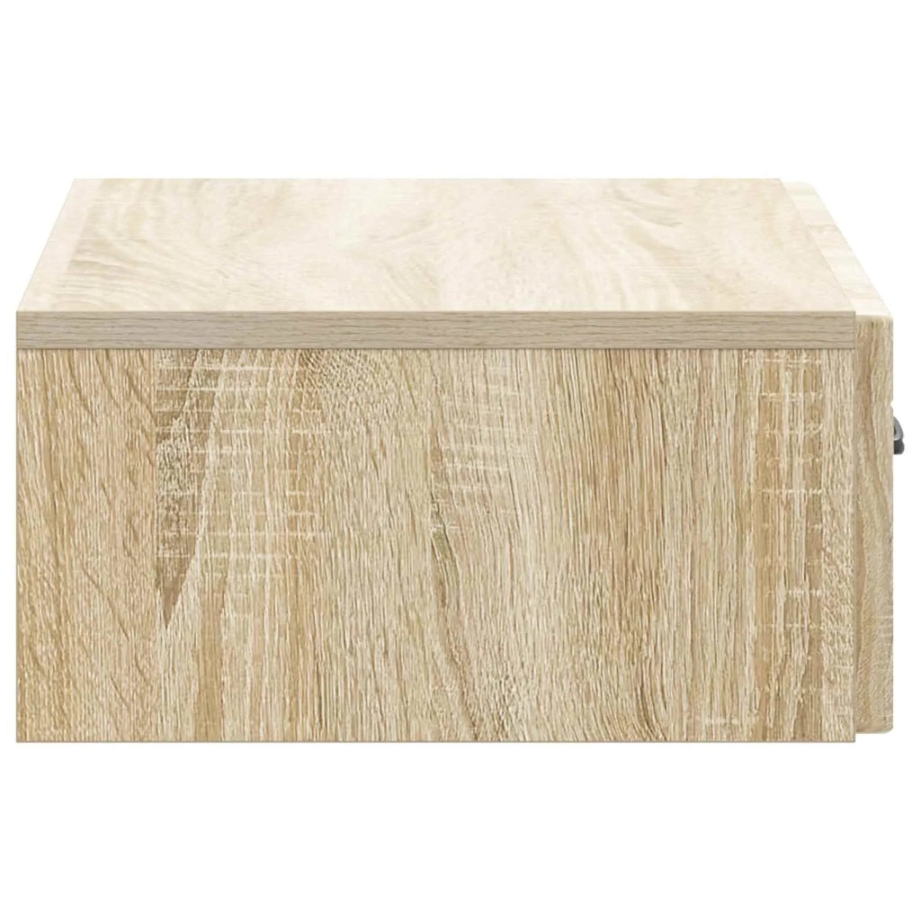 Tavolino da Parete Laterale Rovere Sonoma 59 x 34,5 x 17 cm