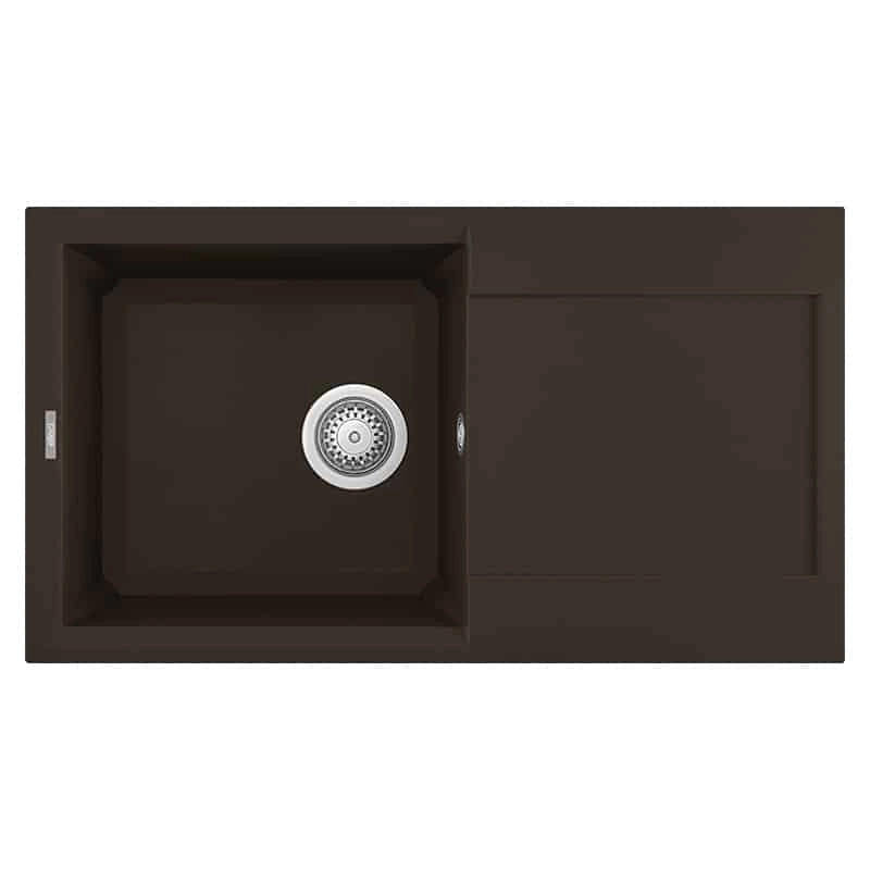 Lavello Elleci Incasso 1 vasca 78x43,5 Easy 290 Granitek Espresso Marrone LGY29078