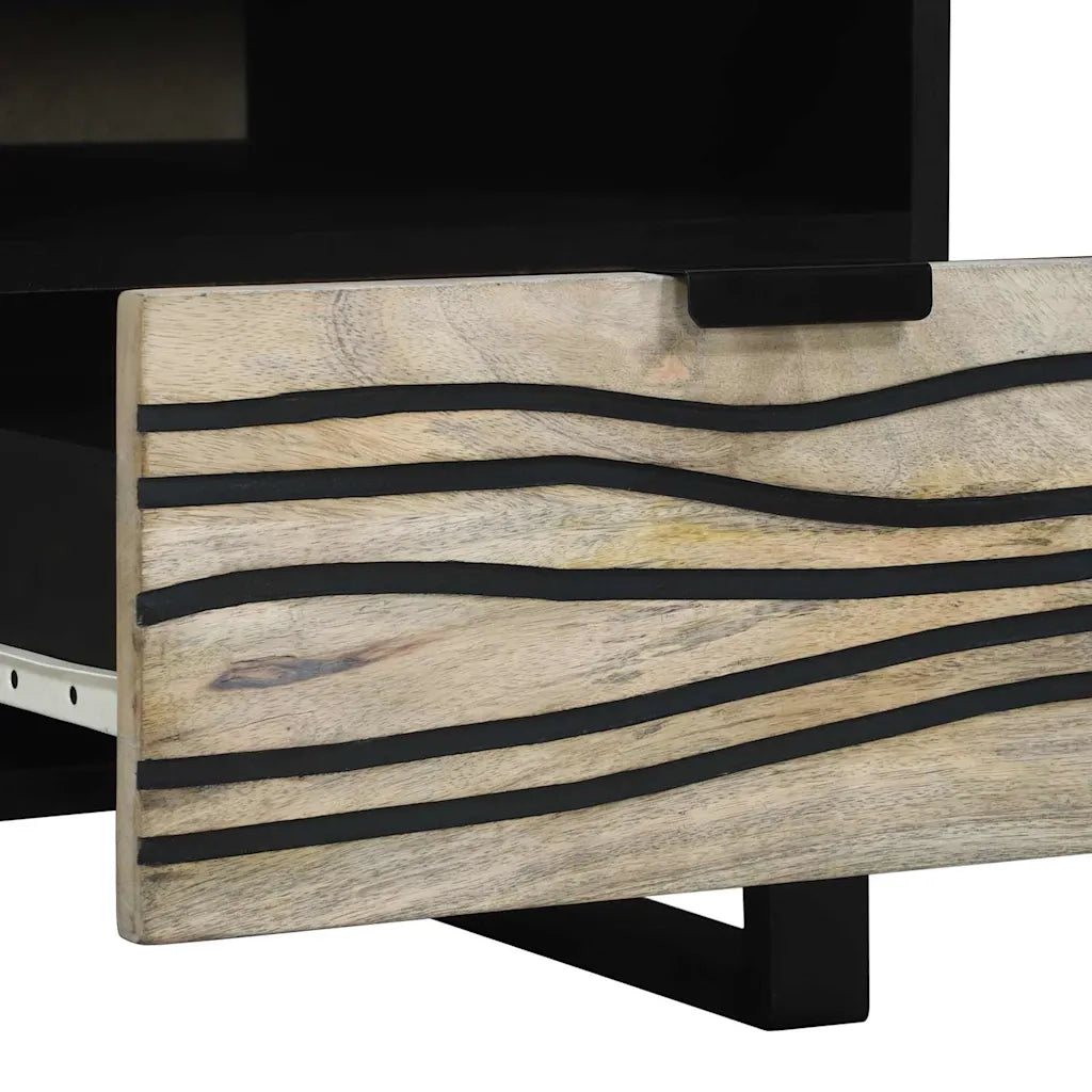 vidaXL Tavolino da salotto with Drawer Bianco, Nero 80 x 54 x 40 cm