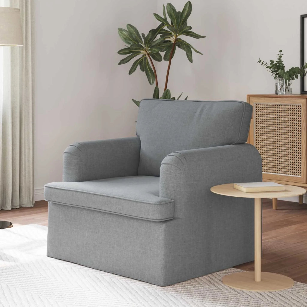 Divano | Divano da soggiorno | Sofa Grigio chiaro 84 x 80 x 85 cm Tessuto