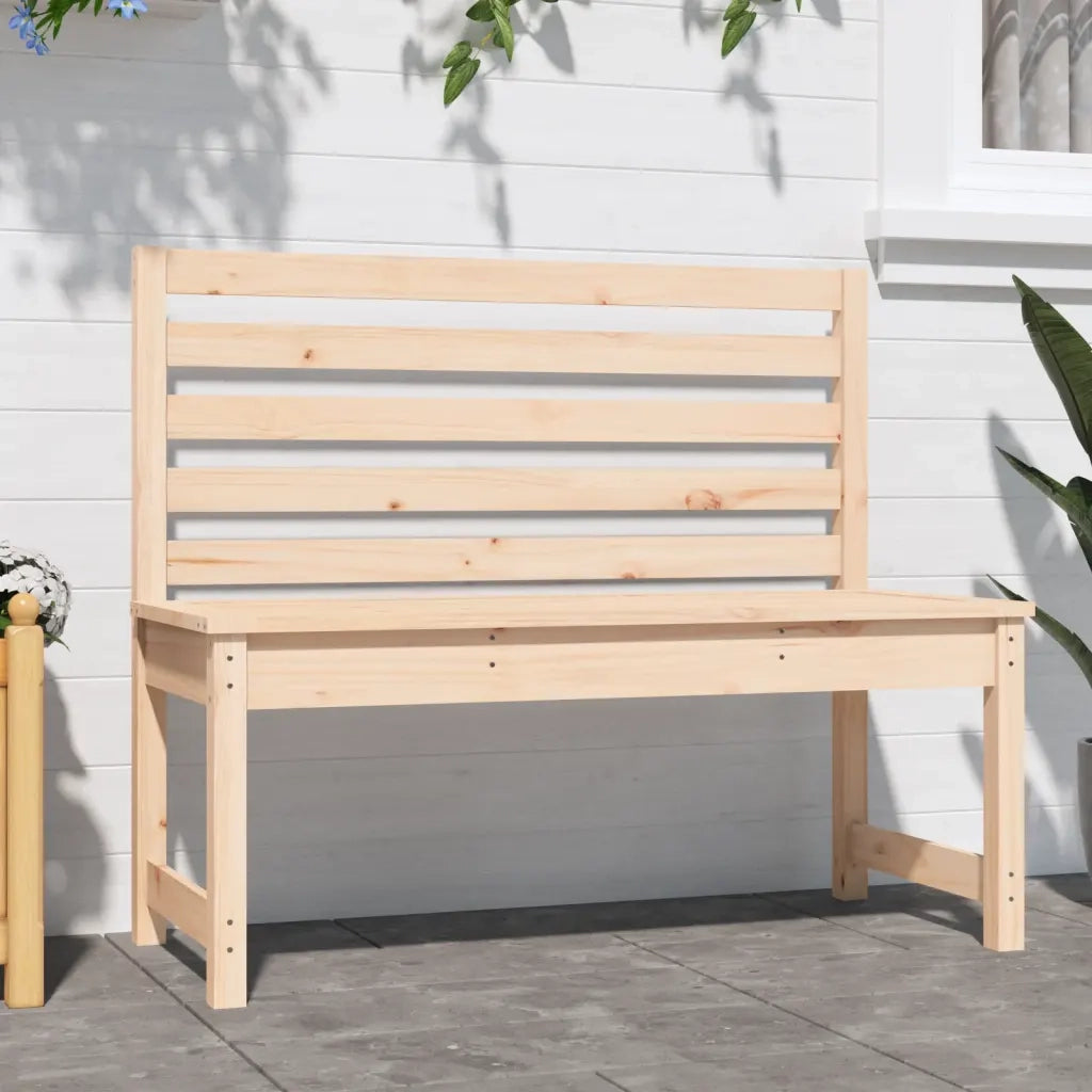Panca da Giardino 109 cm in Legno Massello di Pino 824032