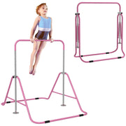 Sbarra Ginnastica Pieghevole per Bambini ¨C zephmum ¨C Rosa, Altezza Regolabile 88-128 cm