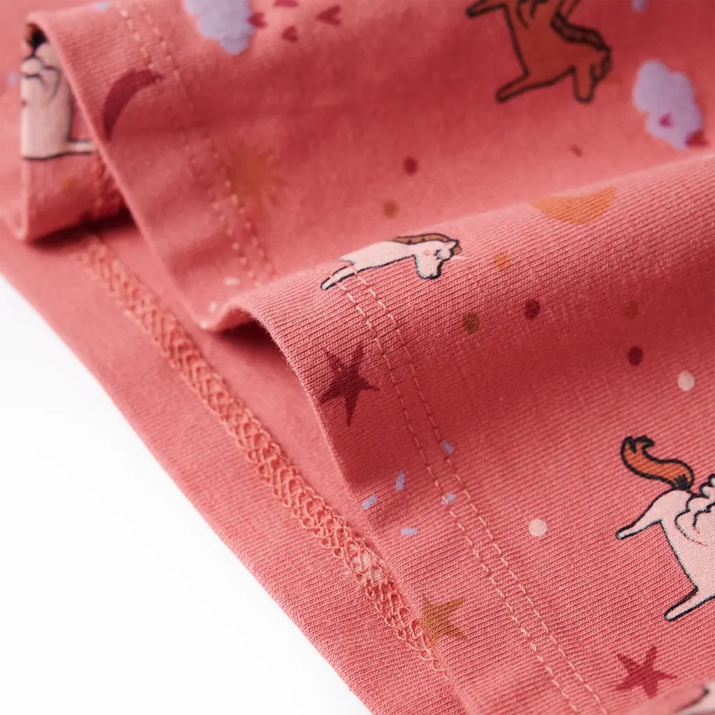 Pigiama da Bambina a Maniche Lunghe Rosa Antico 128
