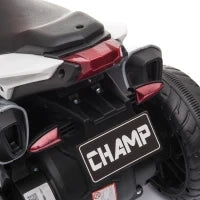 Moto Elettrica per Bambini 3-5 Anni (max. 25kg) con 3 Ruote, Luci e Suoni, Batteria 6V, Rosso, 86x42x52cm