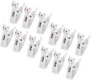 Pergamene per bambini 12 pezzi - Gatto carino - Mini Clip - Hanger metallico - Antiscivolo - Maniglia robusta - Kinderhangers