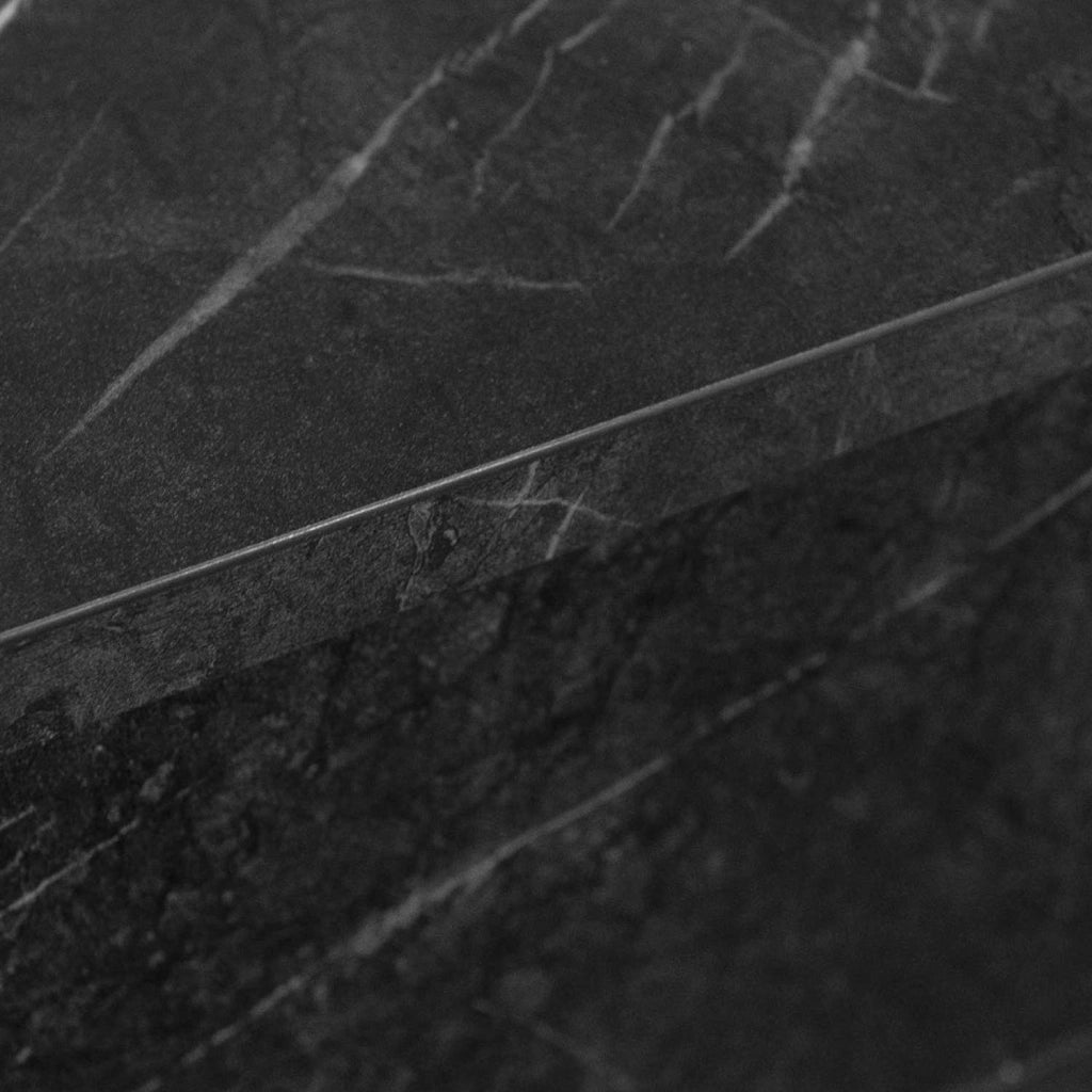 Bellini - Camino a bioetanolo da terra 96x35xH96 cm, effetto marmo nero