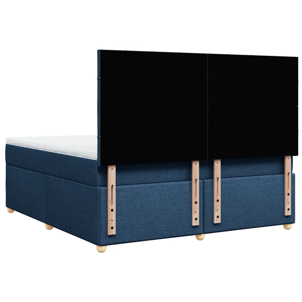 Giroletto a Molle con Materasso Blu 180x200 cm in Tessuto