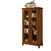 Dispensa 2 porte 3 ripiani in legno massello arte povera tinta noce l.88 x p.44 h.165 - Mobili 2G