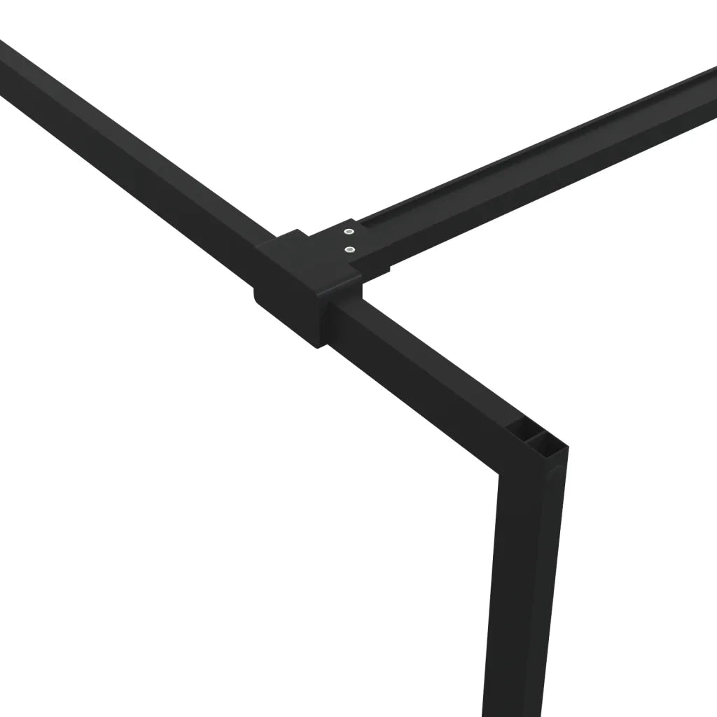 Parete Doccia Walk in Nero 115x195 cm Vetro Trasparente ESG 152148