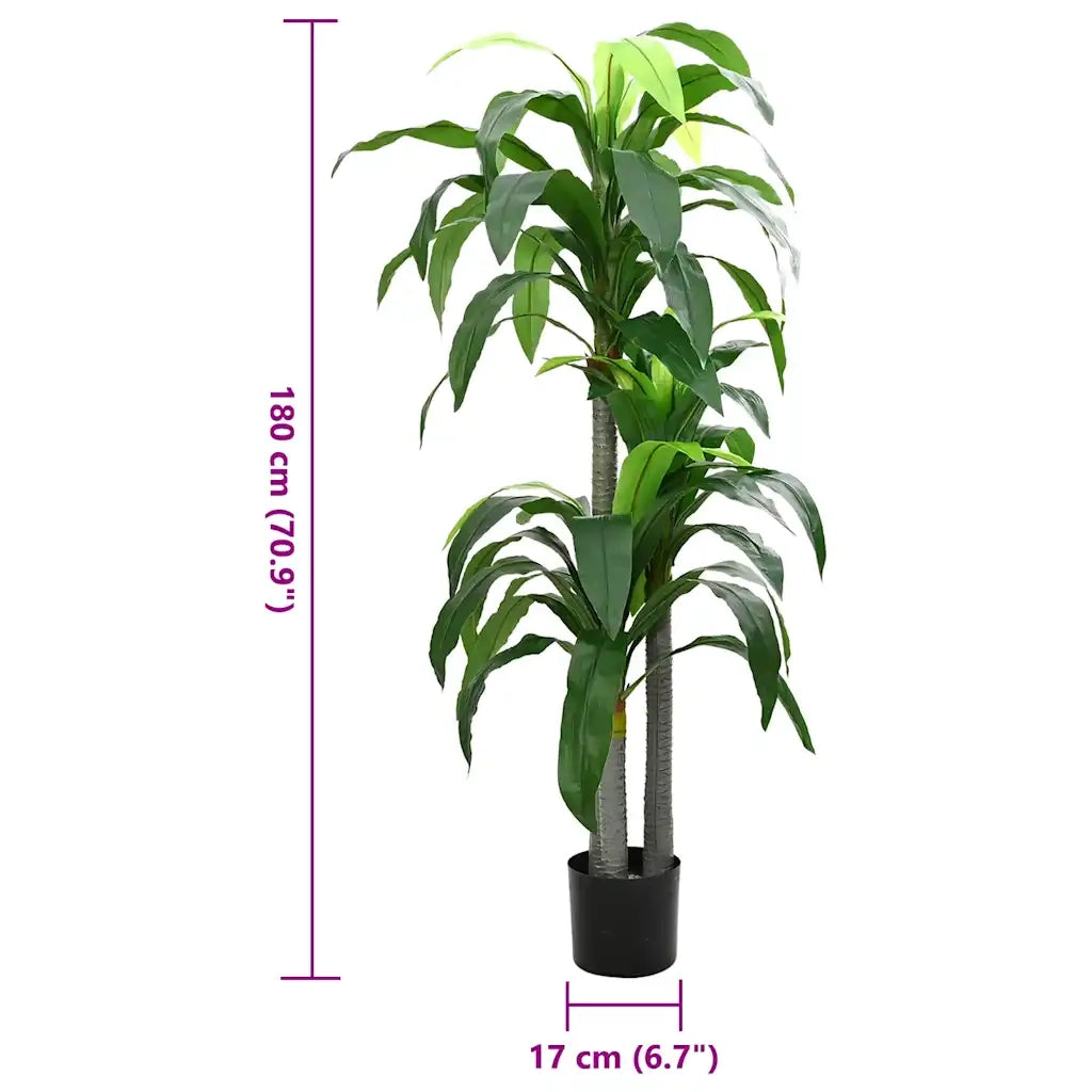 Albero di Dracaena Artificiale 36 Foglie 180 cm Verde CFW3849702