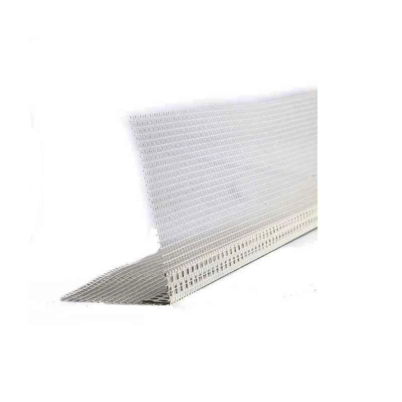 Paraspigolo in pvc con rete 10x10 - barra 2,5 metri bianco