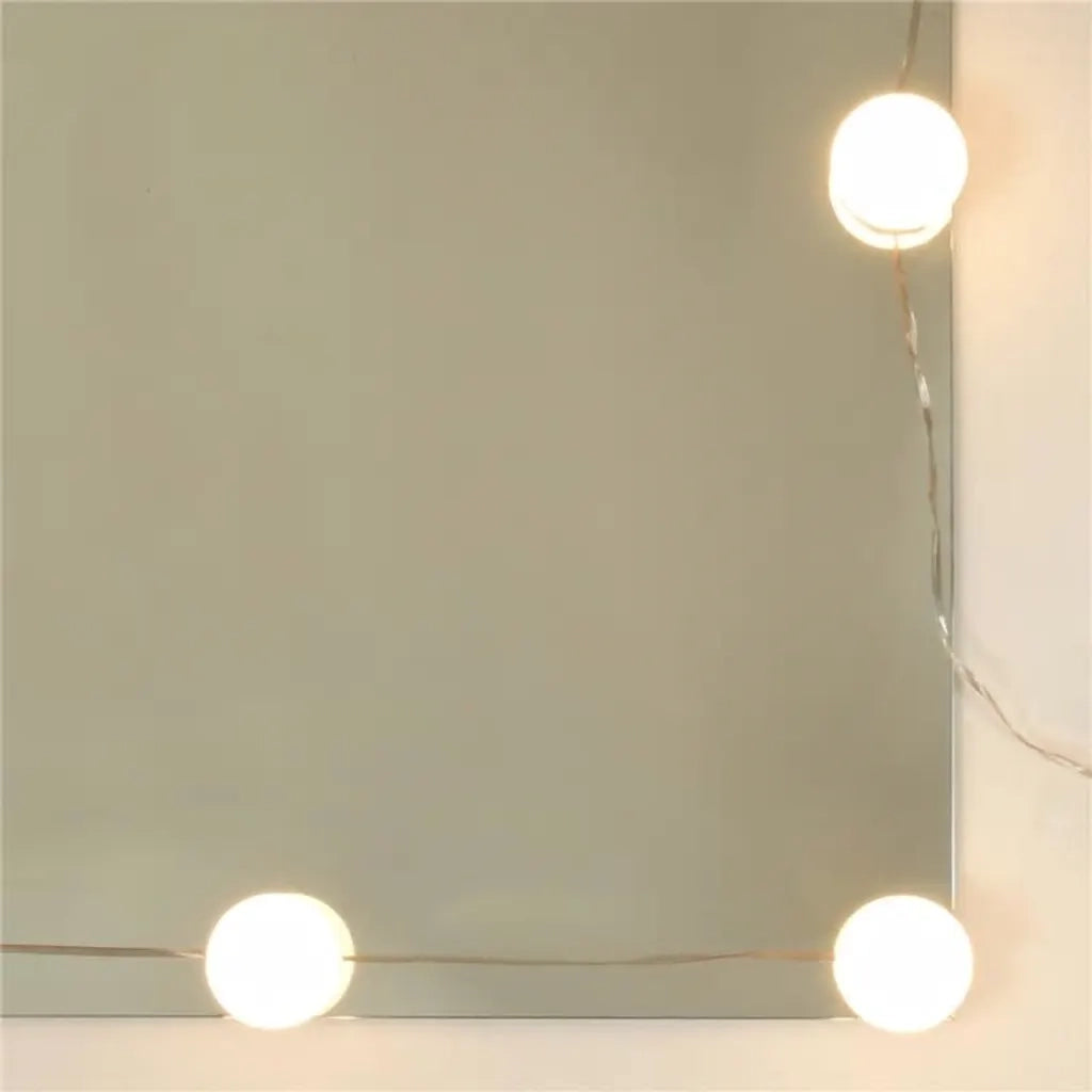 Set Tavolo da Toeletta con LED Rovere Marrone Legno Multistrato cod mxl 72020
