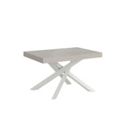 Tavolo allungabile 120/380x90 cm Volantis cashmere gambe bianche