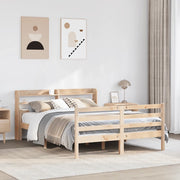 Giroletto con Testiera 140x190 cm in Legno Massello di Pino