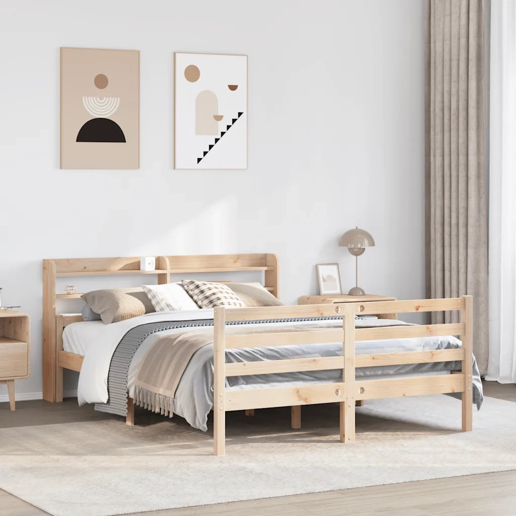 Giroletto con Testiera 140x190 cm in Legno Massello di Pino