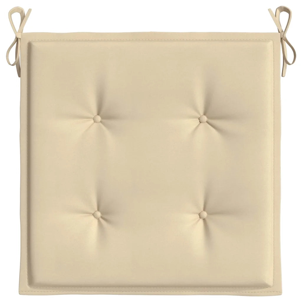Cuscini per Sedia 2 pz Beige 50x50x4 cm in Tessuto Oxford 47605