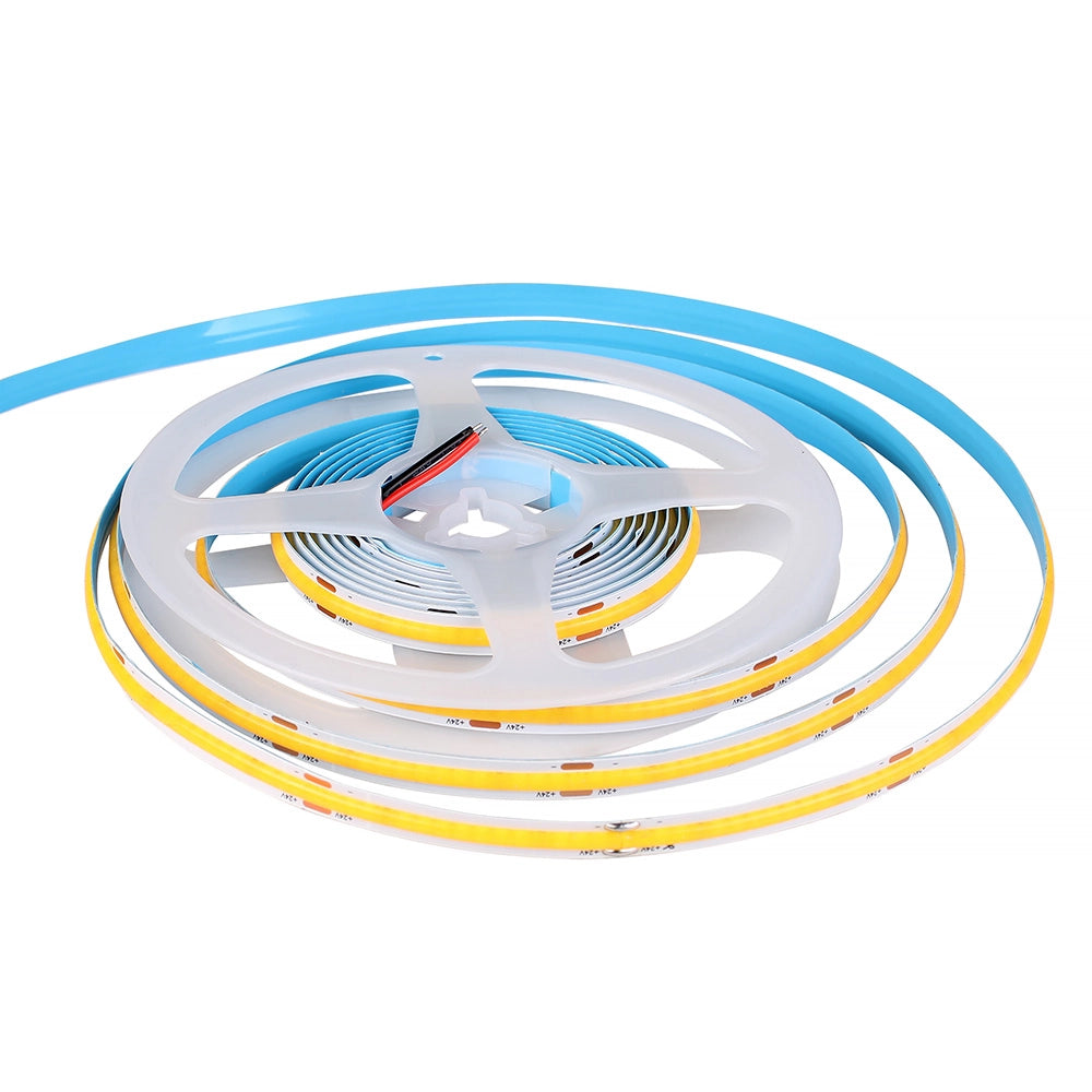 STRISCIA LED COB 5M TAGLIABILE LUCE NATURALE 4000K A 24V - ALTA EFFICIENZA IDEALE PER ILLUMINAZIONE INTERNA