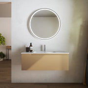Mobile bagno sospeso 90 cm un cassetto sabbia opaco con lavabo | Ardenne