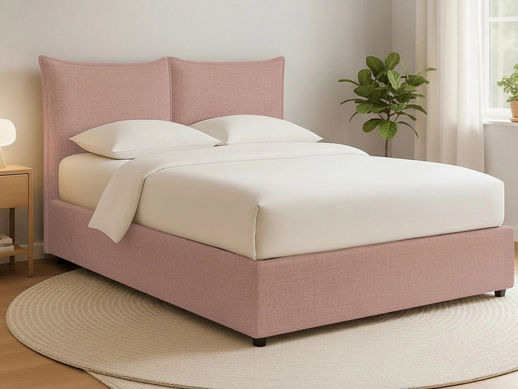 Wetherby, Letto Matrimoniale Sfoderabile Made in Italy, Rosa
