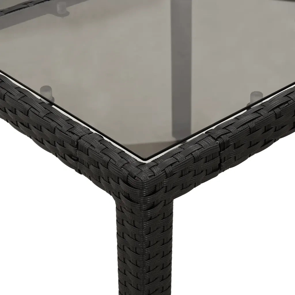 Set da Pranzo da Giardino con Cuscini 5 pz Polyrattan e Vetro 3278545