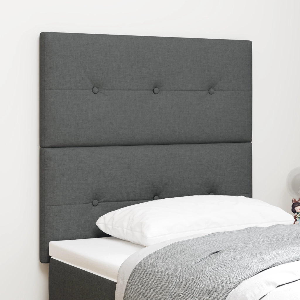 Testiera LED  Grigio Scuro 80 cm Tessuto
