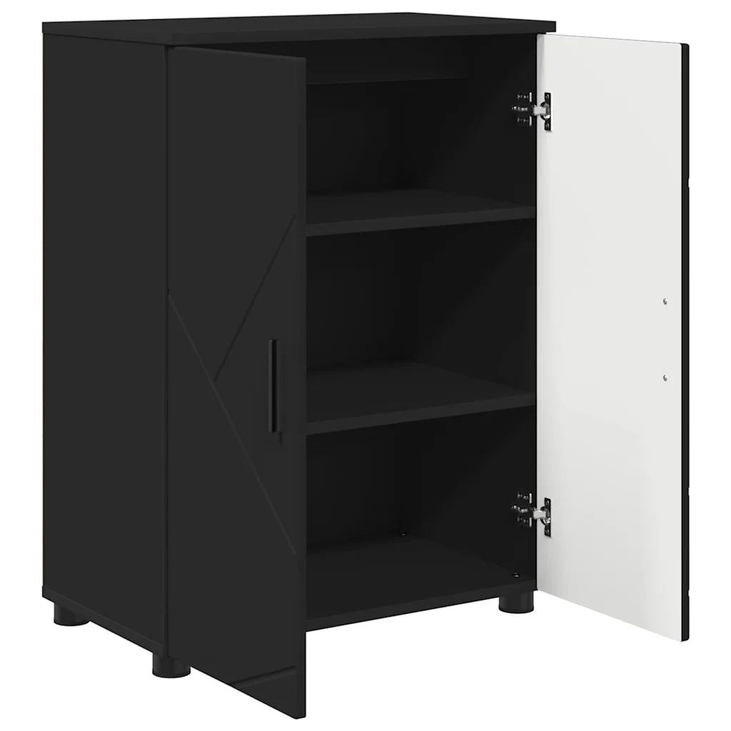 Mobile da Bagno con archiviazione Nero 60 x 35 x 80 cm 883305