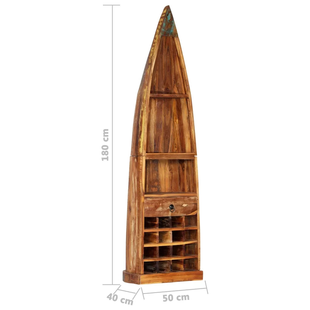 vidaXL Portavino 50x40x180 cm in Legno Massello di Recupero