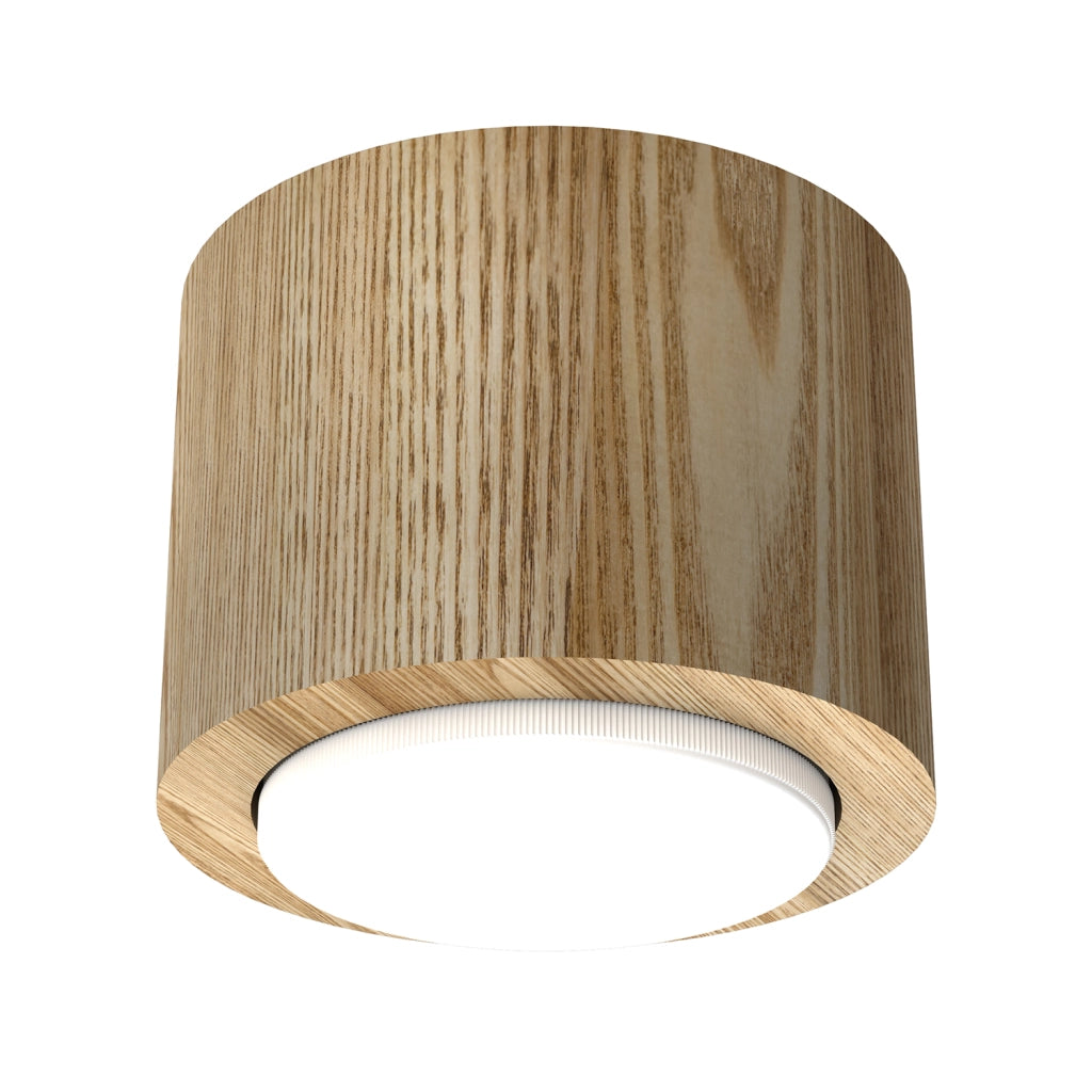 Faretto soffitto tondo Ø10 legno chiaro GX53 15W Luminex