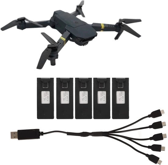 Batteria al Litio 3,7V 1800mAh - Batteria per Aeromodelli - Cavo di Ricarica - Adatto per E88/E88PRO - LSE525/E525 PRO - Aeromodelli - Accumulatore