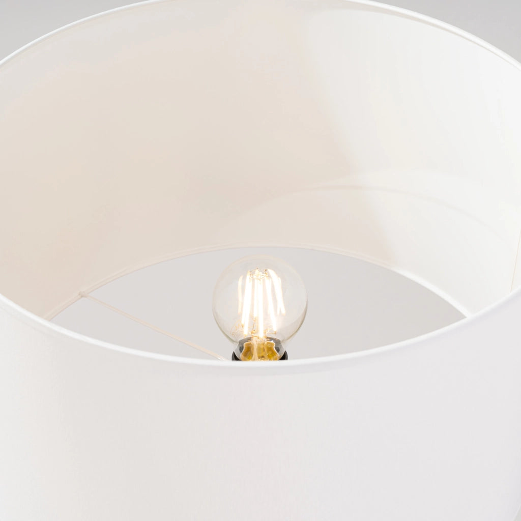 Lampada da tavolo NATT arancione spagnolo 40/25 paralume in tessuto legno naturale 15W LED