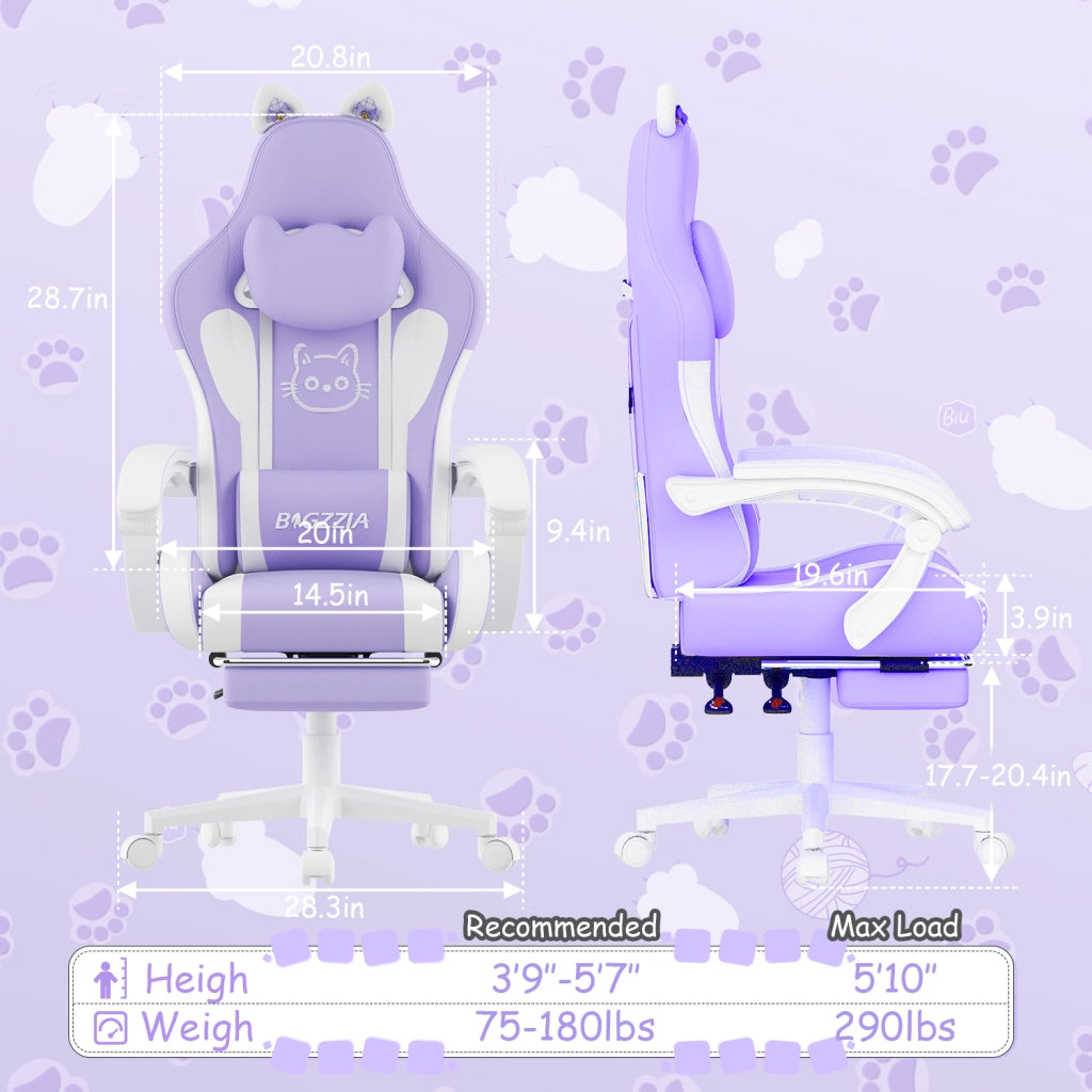 Sedia da gioco per bambini  con poggiapiedi, sedia ergonomica regolabile in altezza