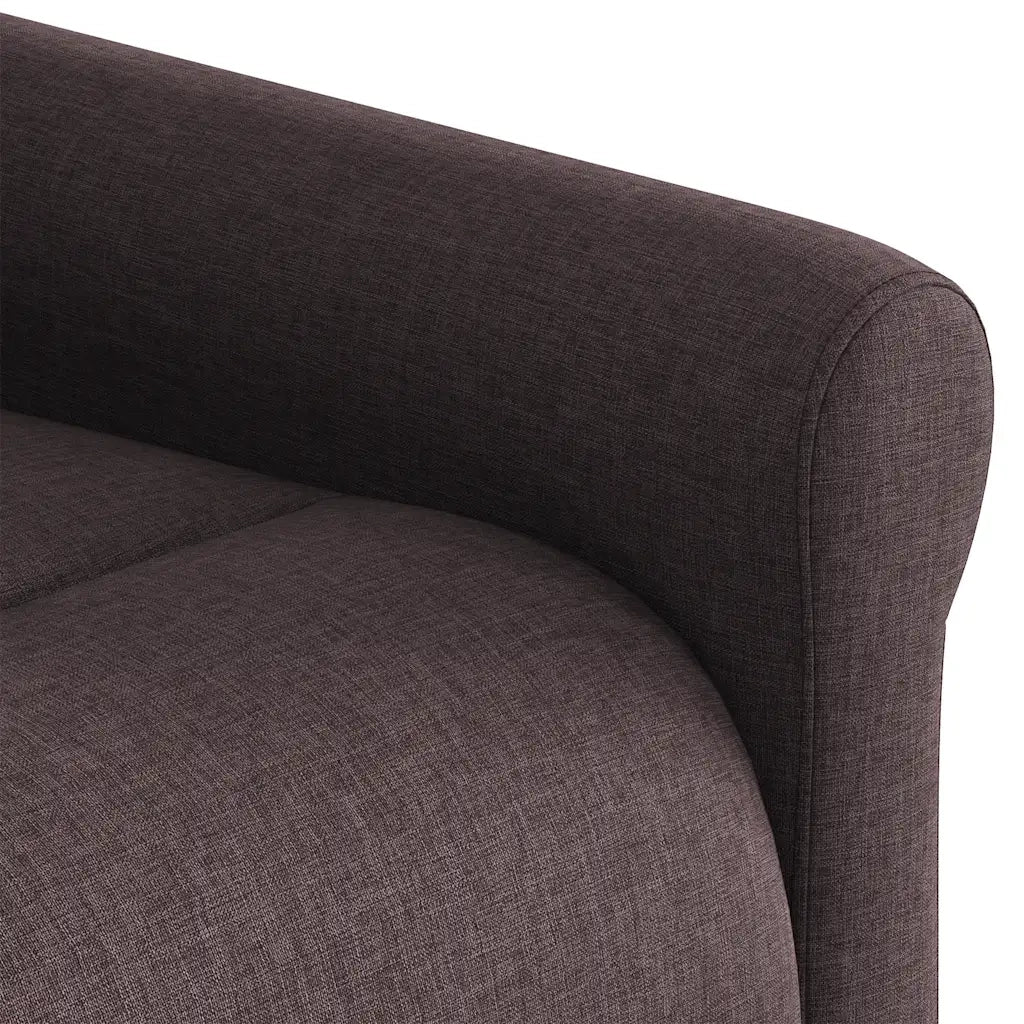 Poltrona Reclinabile Marrone Scuro in Tessuto 4015641