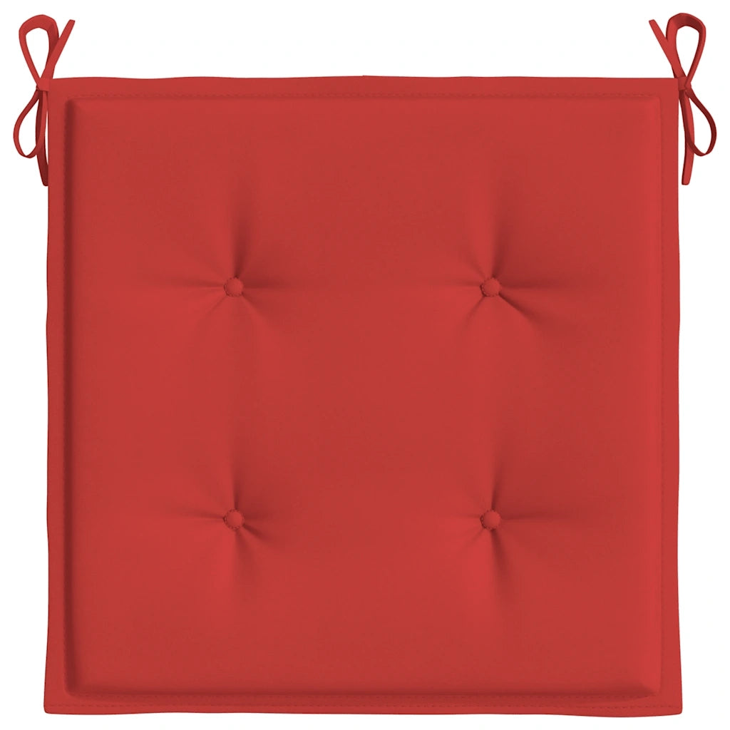 Cuscini per Sedia 2 pz Rossi 50x50x4 cm in Tessuto Oxford