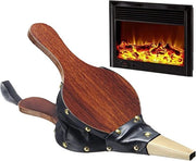 Balloon di ventilazione in legno per camino e barbecue - 305 x 125 cm - ventilatore di fiamma - cucina all'aperto - picnic - ventilatore di fiamma in legno