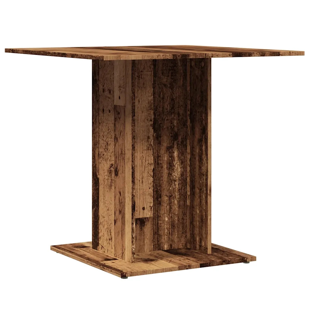 Tavolo da Pranzo Legno Antico 80x80x75 cm in Legno Multistrato