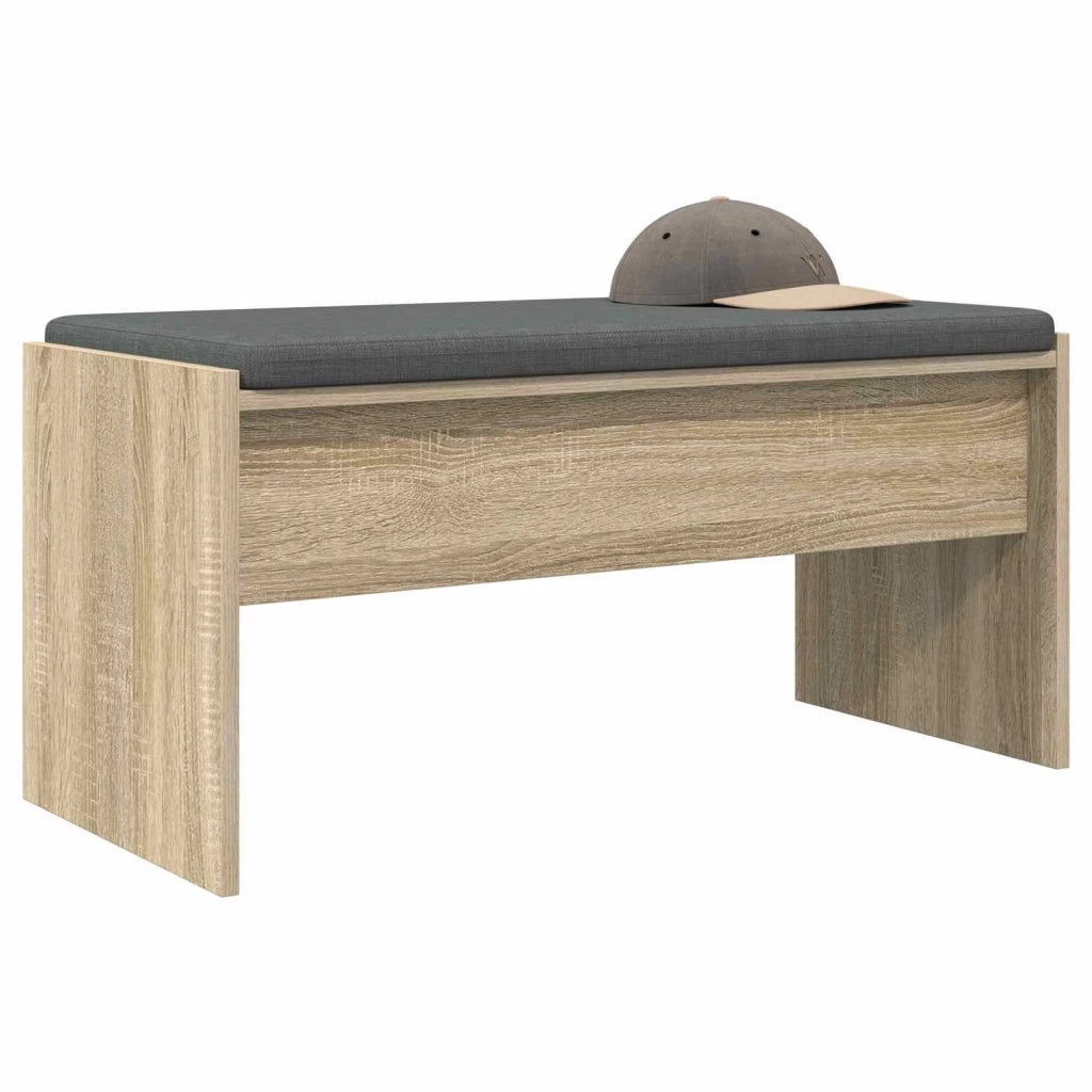 Panca per ingresso con cuscino Rovere Sonoma 83 x 38 x 40 cm 891554