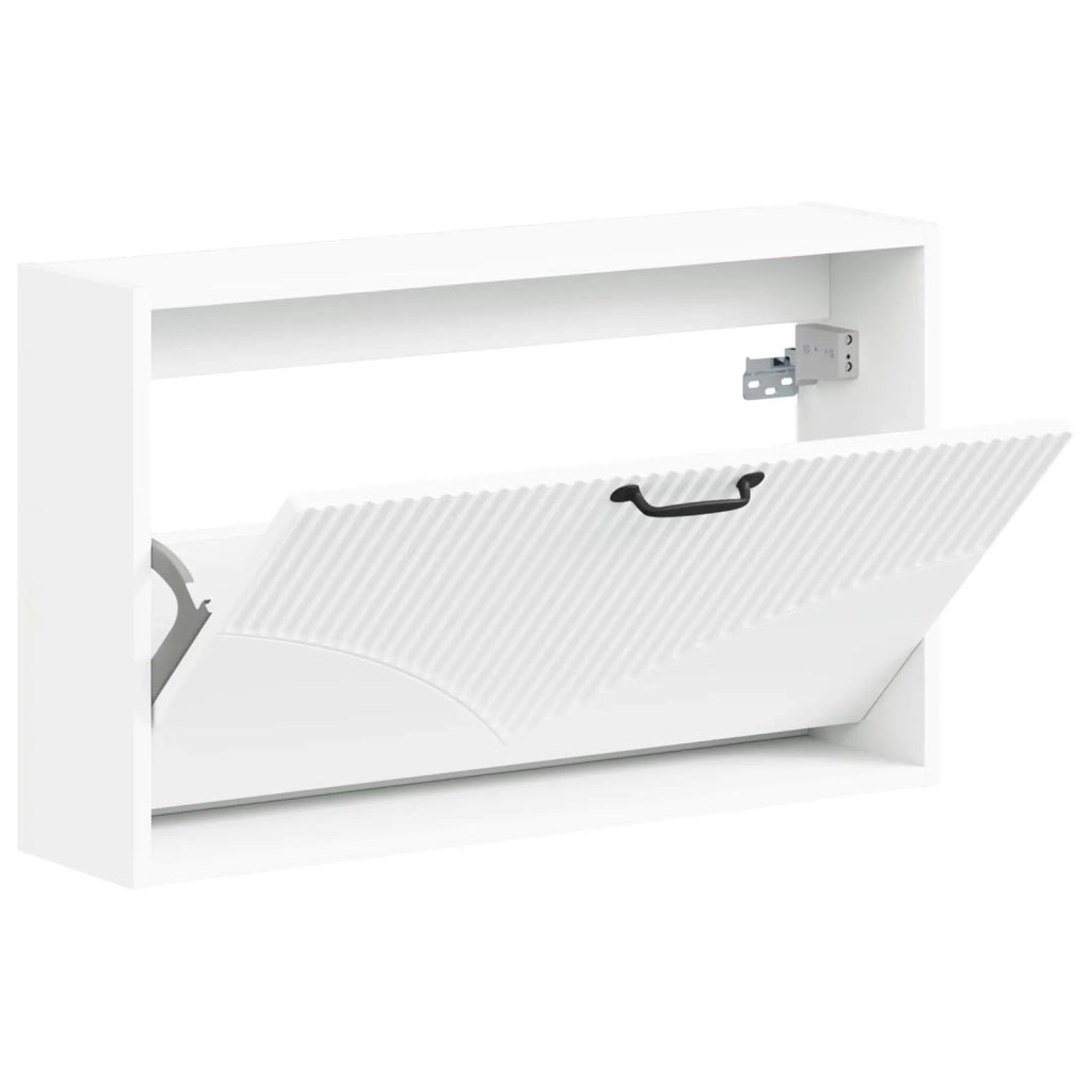 Mobiletto per Scarpe da Muro HOORN 71 x 17 x 43 cm Bianco 897285
