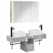 Set di Armadi da Bagno 4 pcs Grigio Cemento 3406306