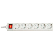 Lindy 73103 prolunghe e multiple 6 presa(e) AC Interno Bianco