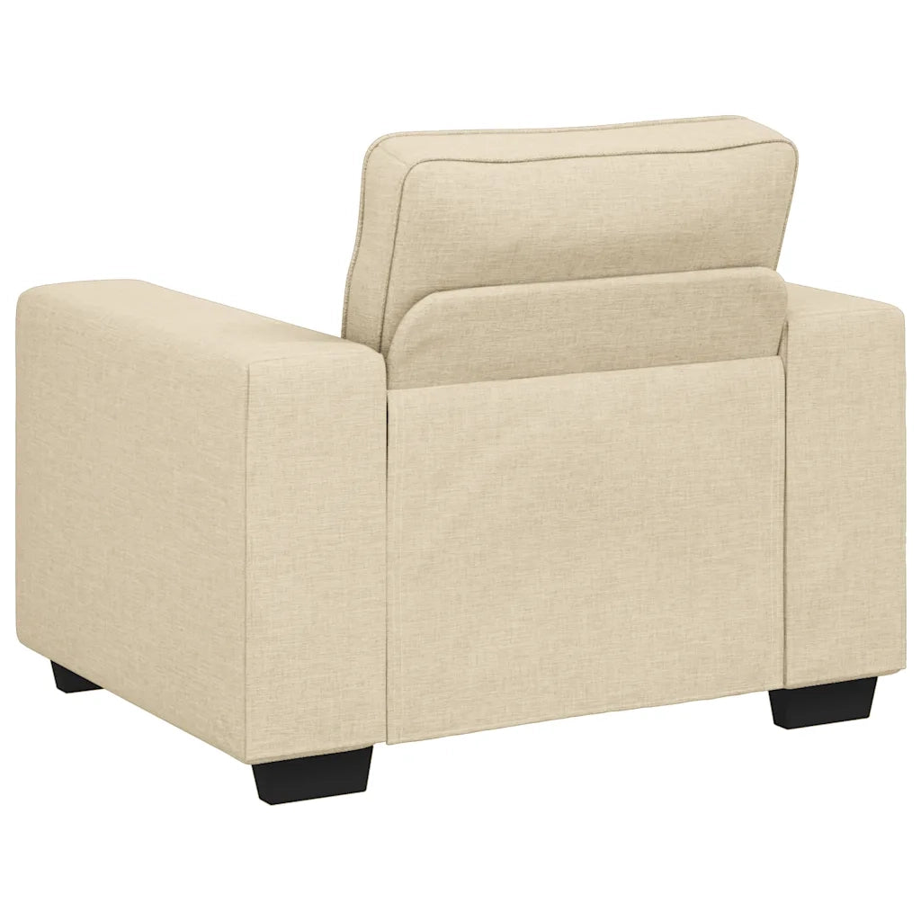 vidaXL Poltrona Crema 60 cm in Tessuto