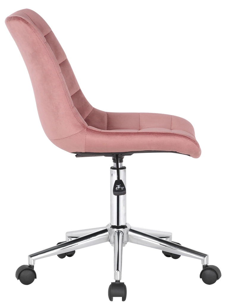 Sedia da ufficio Medford in velluto rosa