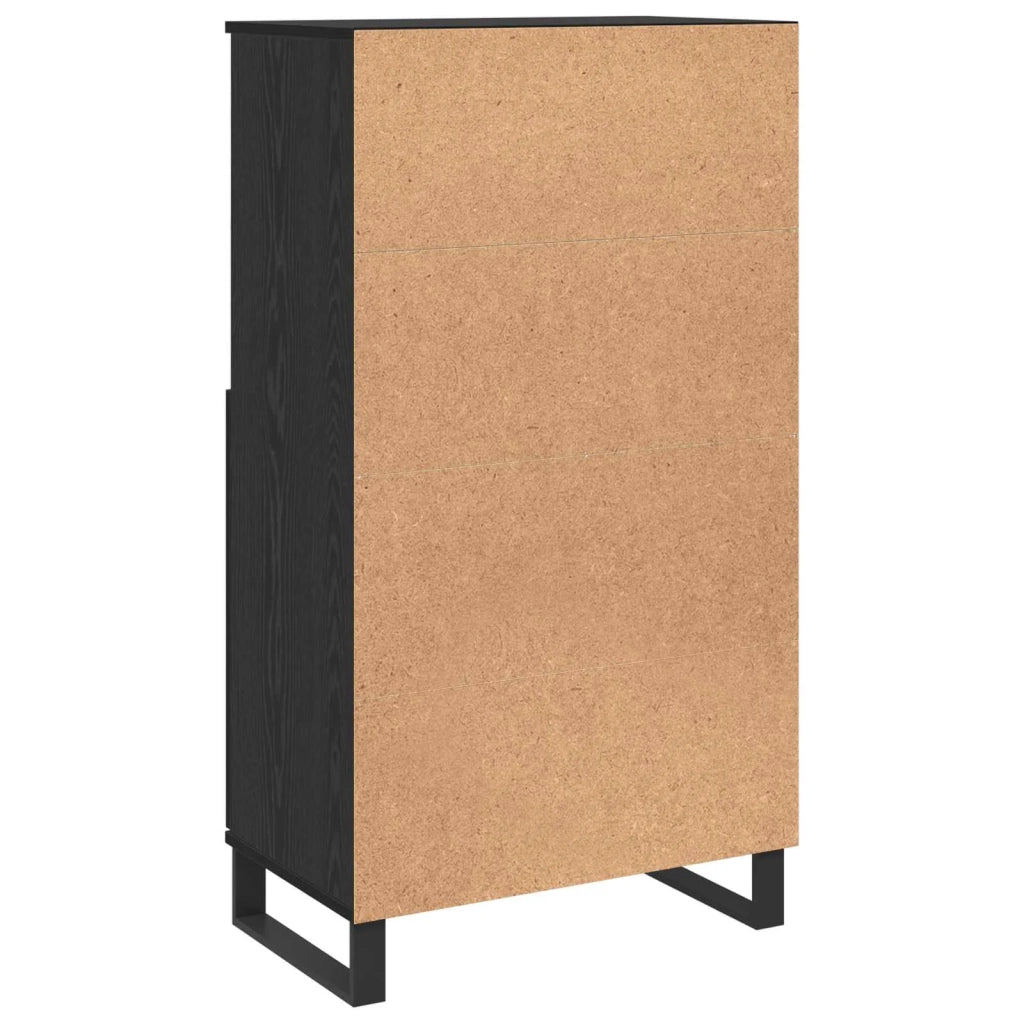 Credenza | Madia | Buffet da pranzo | Armadio da pranzo Nero 60 x 36 x 110 cm Legno multistrato