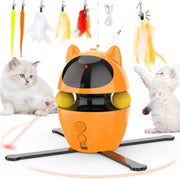 Giocattolo per Gatti 3 in 1 Interattivo per Interni Gatti Adulti - Aggiornamento 2022 USB Ricaricabile Giocattolo per Gatti Automatico - Regalo per Animali da Compagnia