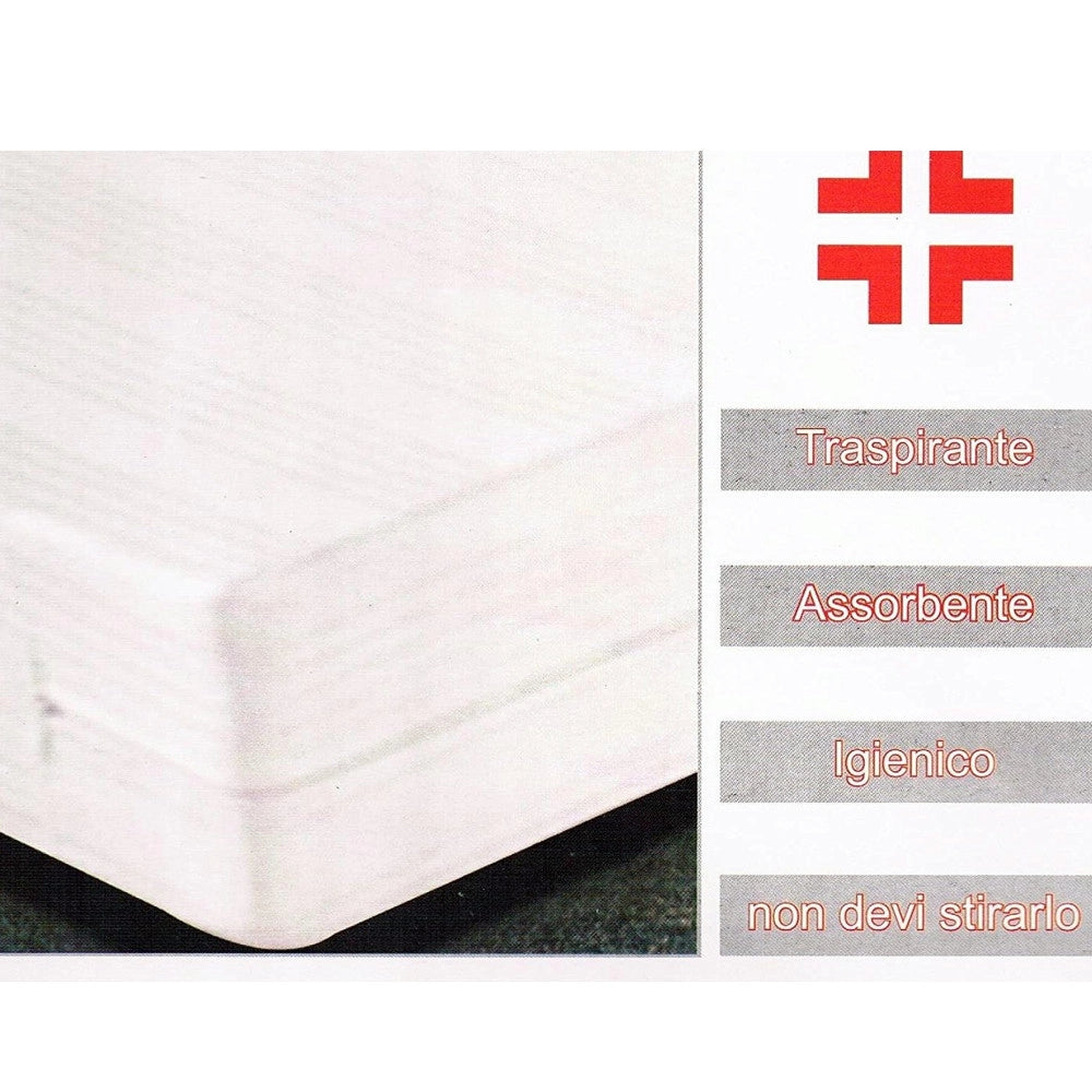 Trade Shop - Coprimaterasso Fodera Materasso Sanitario Matrimoniale 2 Piazze Con Cerniera Zip -