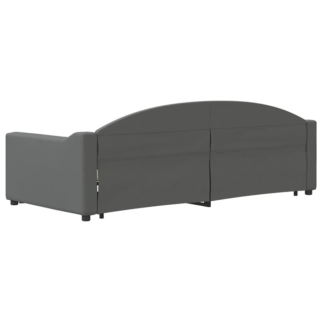 Divano Letto Estraibile Cassetti-Sofa Letto-Daybed Grigio Scuro 90x200cm Tessuto 876712