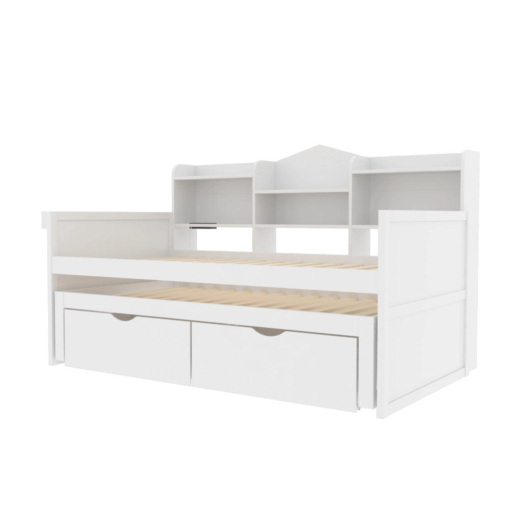 letto in legno bianco 90 x 200 cm
