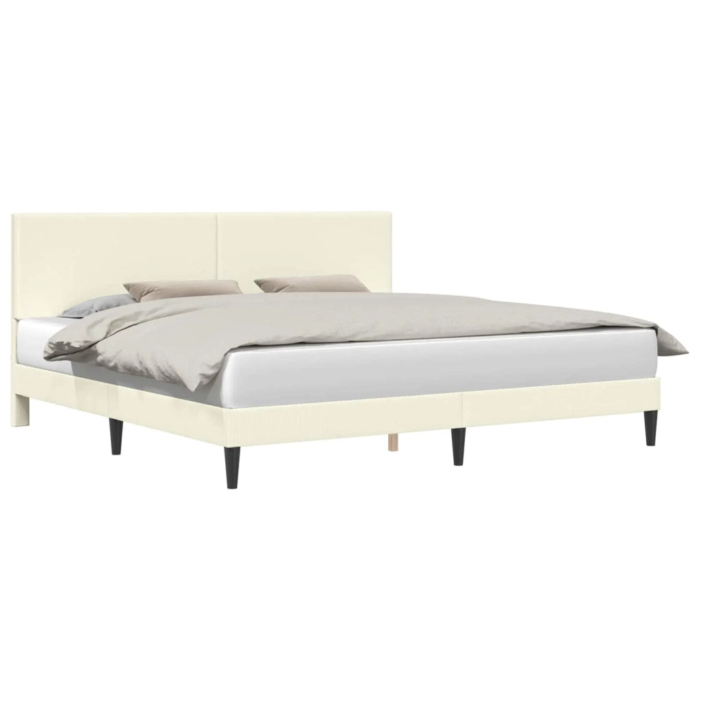 Struttura del letto Crema 180 x 200 cm Tessuto in Cords 42027742