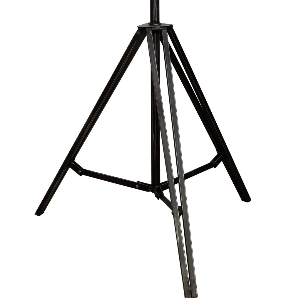 Lampada da terra in metallo nero 30x25x138h